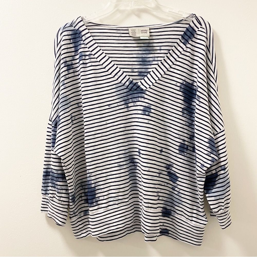 Anthropologie SATURDAY SUNDAY Striped Dolman Sleeve Top - Size Small
